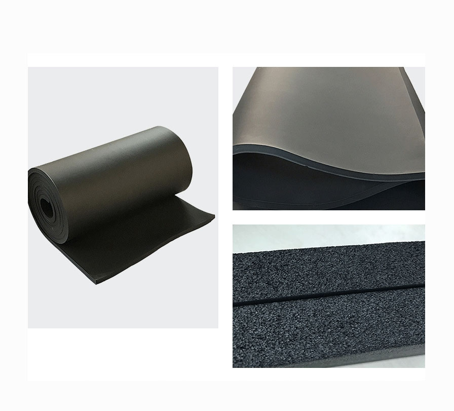 Nature Rubber foam roll coil fire-retardant aluminum foil self-adhesive rubber and plastic board