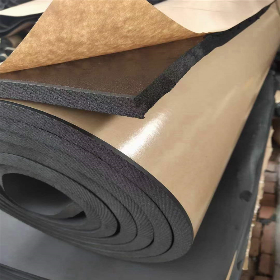 Nature Rubber foam roll coil fire-retardant aluminum foil self-adhesive rubber and plastic board