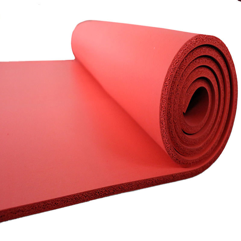 Custom high elastic red black color epdm foam sheet sponge sheet closed cell silicone rubber foam sheet