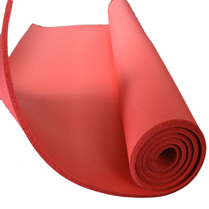 Custom high elastic red black color epdm foam sheet sponge sheet closed cell silicone rubber foam sheet