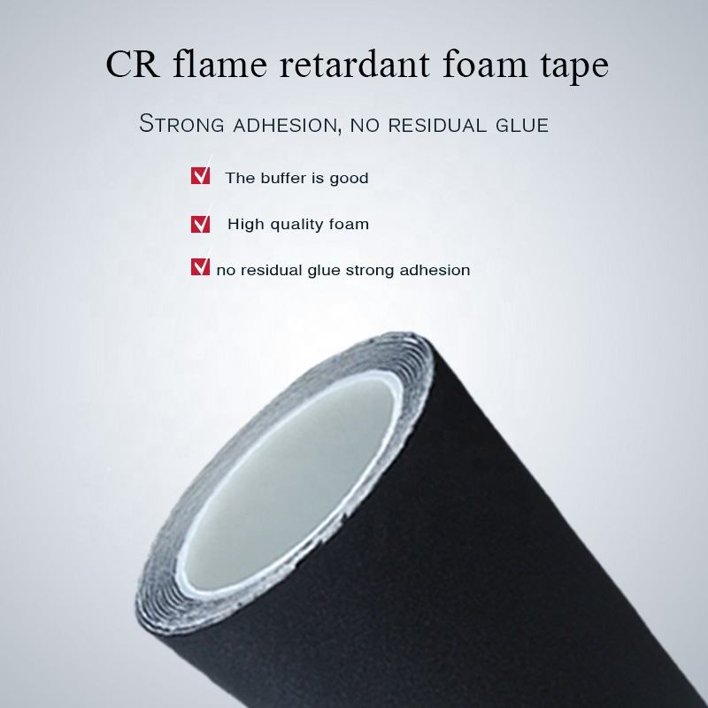 Factory flame retardant high adhesion masking heat resistant self adhesive double sided acrylic CR foam sheet tape for automotive