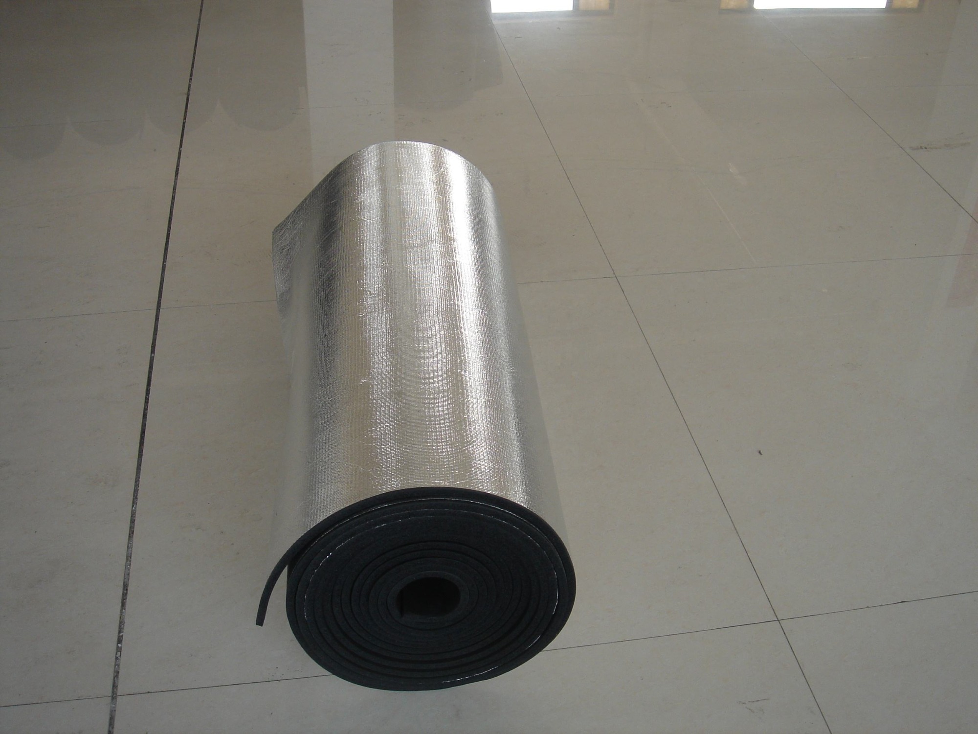closed cell pvc foam roll rubber sheet insulation roll with Aluminum foil