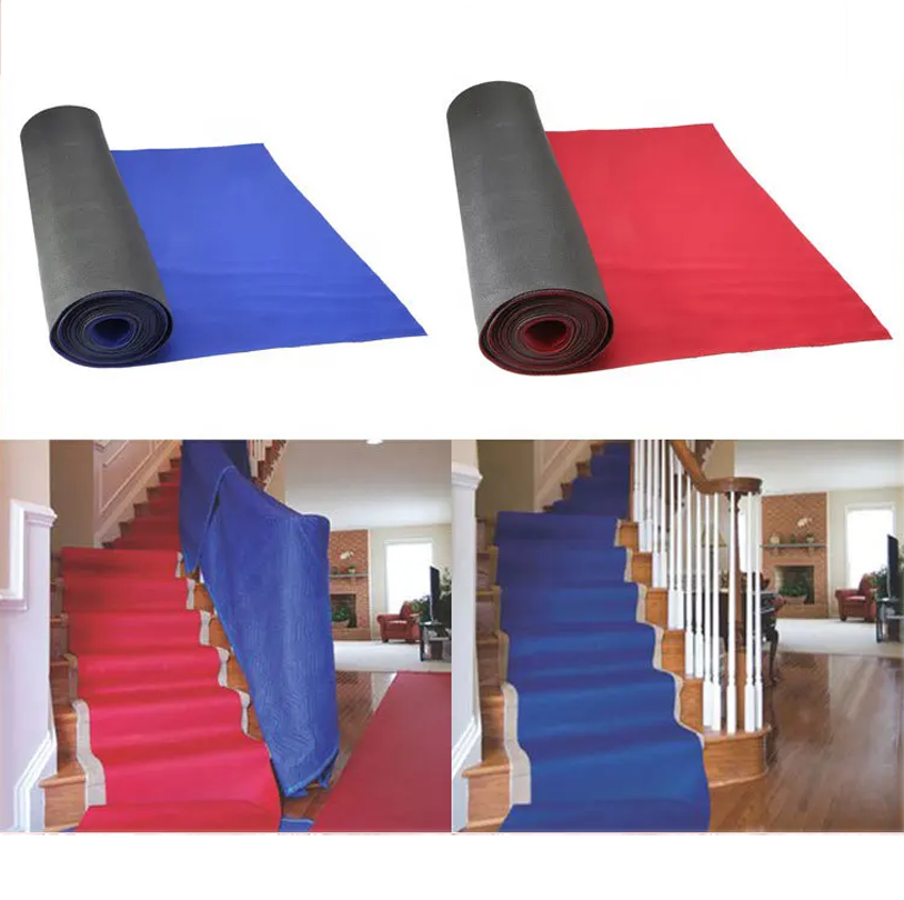 Red Blue Nature Rubber Slide Moving Mats Anti Slip Floor Runner Long Neoprene For Large Furniture Appliances Sliding Protection