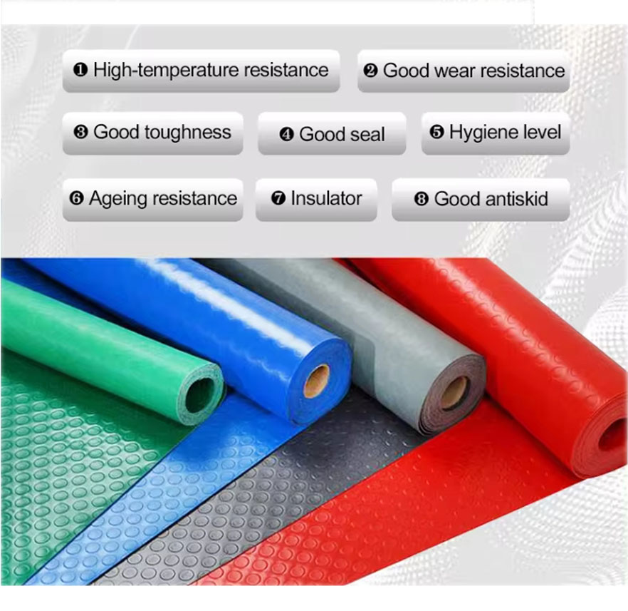 Eco-Friendly Non-Slip Scratch Resistant TPE Matting Rubber Sheet