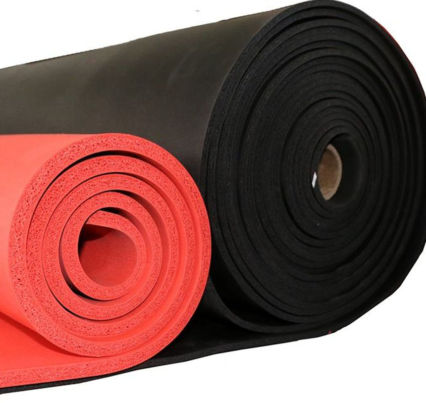 black red 1~50mm thickness SBR elastomeric natural sponge gasket silicone rubber foam roll