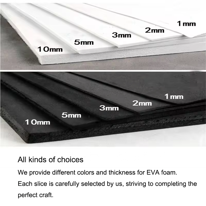 Factory die cut custom Black foam board packing eva foam sheet 1mm 2mm 3mm 4mm eva foam sheets
