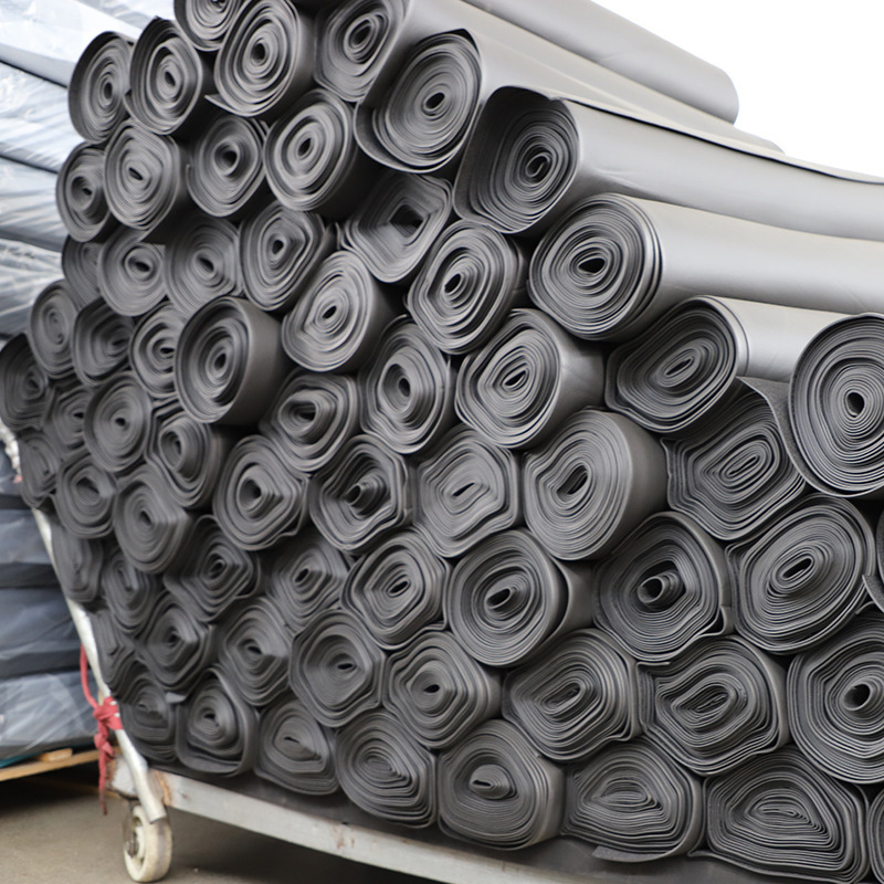 NBR foam roll aluminum foil insulation board 5mm double-sided leather rubber and plastic cotton insulation cotton air pipe flame retardant insulation lining backed by rubber sponge